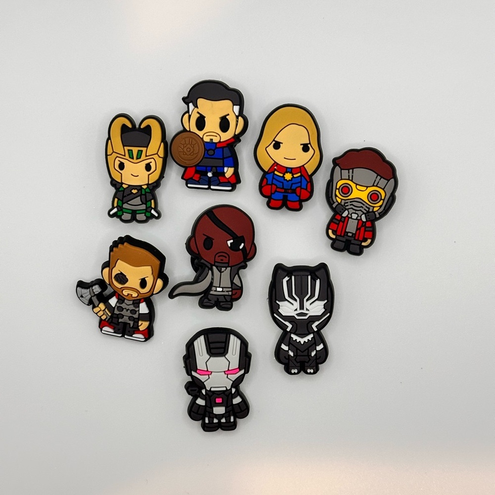 Super heroes crocs charms